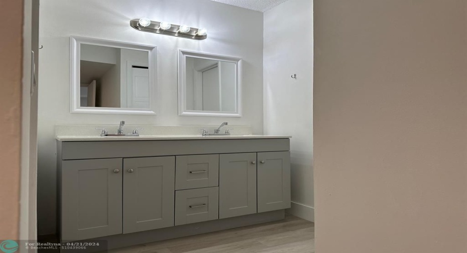 Master bath vanity