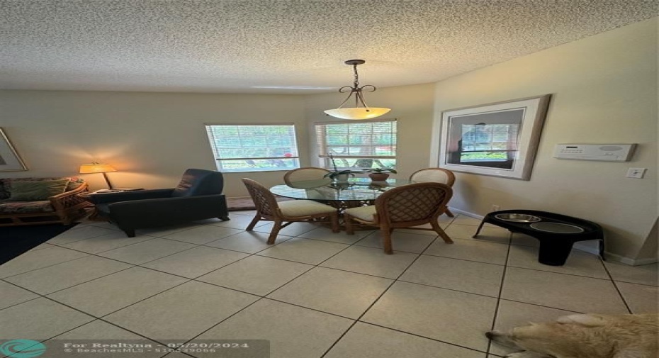 Dining area outside of kitchen