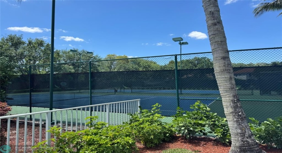 Clubhouse tennis courts