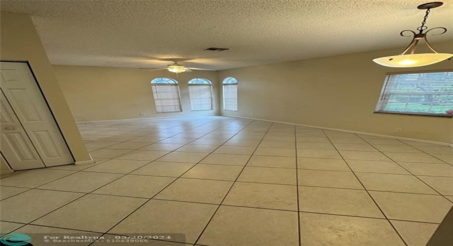 Huge living room/dining room space