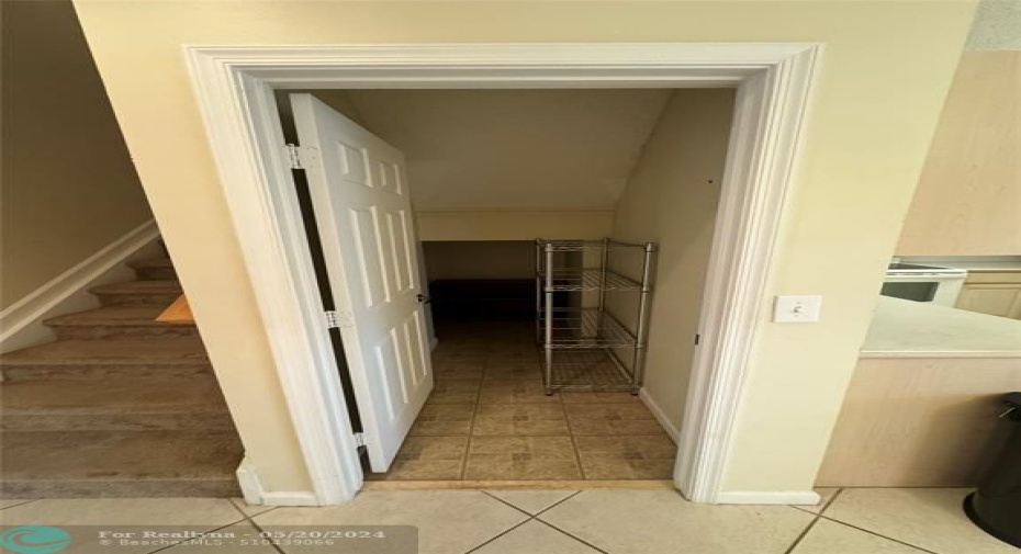 Great storage area on the first floor