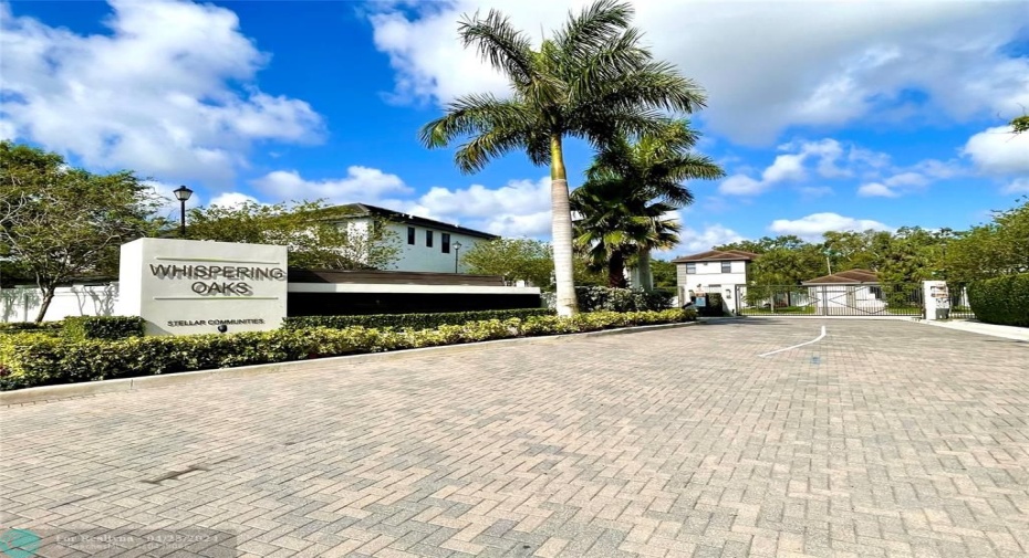 Entrance way with security gate access point