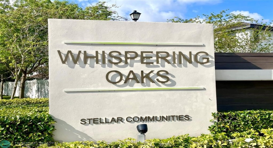 Entrance sign