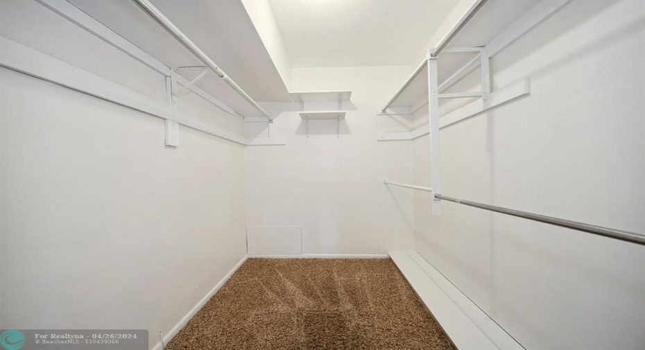 Large Walk-in closet in the master bedroom