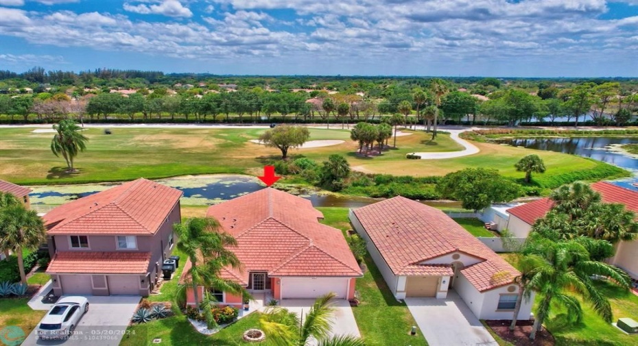 Golf and lake view