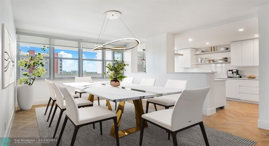 Photo has been virtually staged. Formal Dining Room