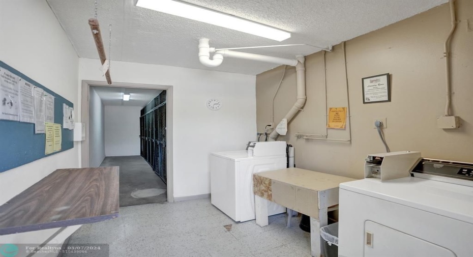 Common Laundry and Extra Storage Locker