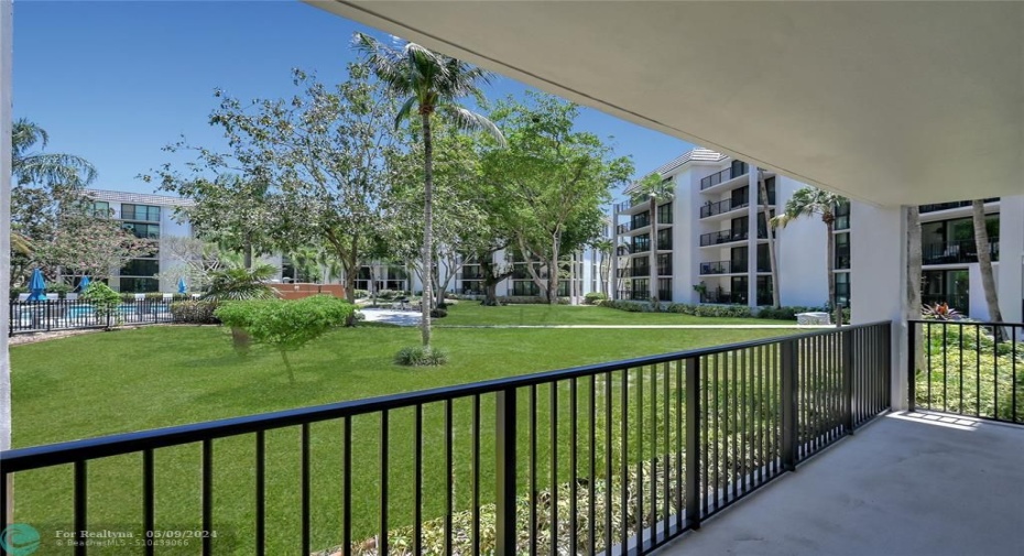 Balcony looking towards pool