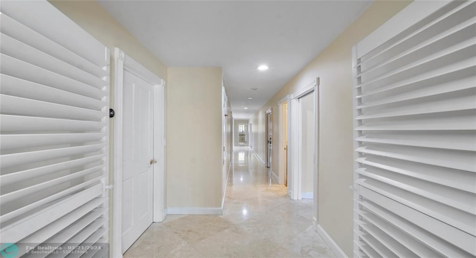 WIDE MARBLED HALL WAYS- NEW PAINT