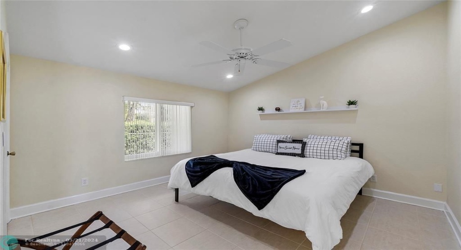 BEDROOM  WITH KING SIZE BED AND VERY LARGE WALK IN STORAGE CLOSET