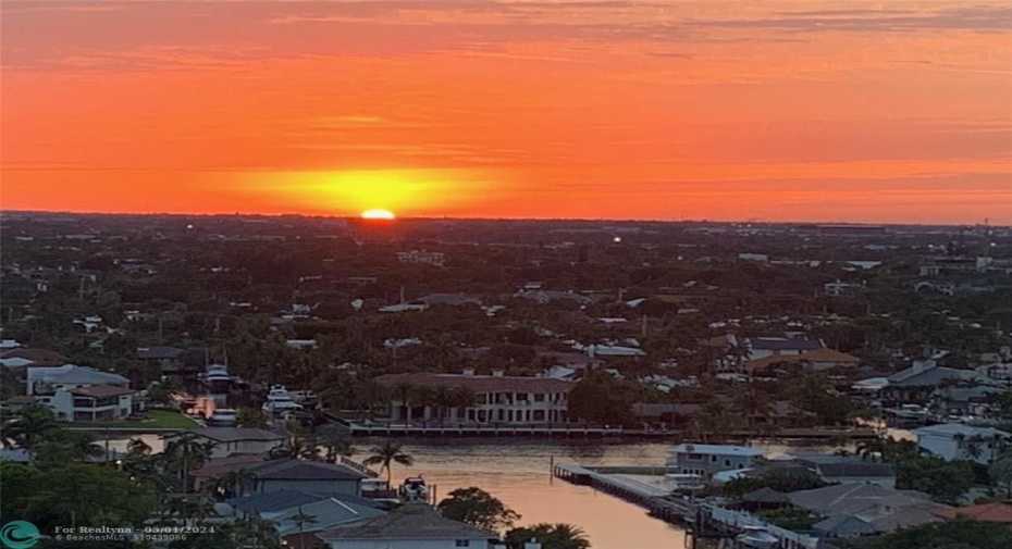 Sunset view from the catwalk
