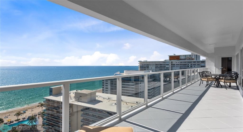 Large outside balcony