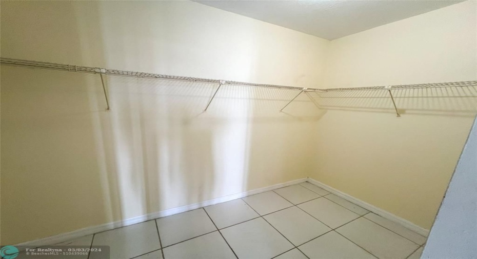 Primary closet