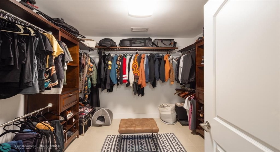 owners walk in closet.