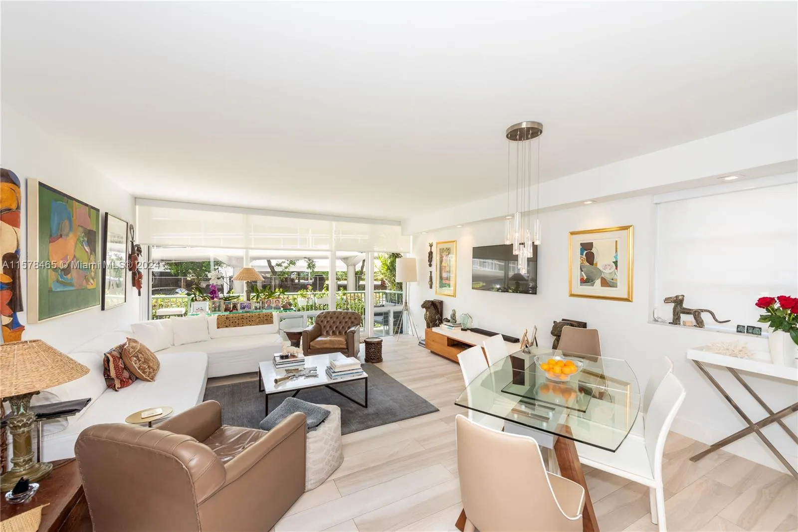 Living & Dining - Porcelain Floors - Recessed Lighting - Shades W/Remote - Natural Light