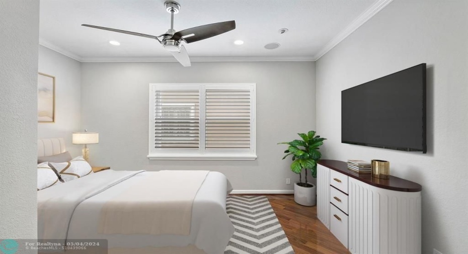 Staged downstairs full bedroom