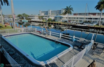 Water and pool view from the unit