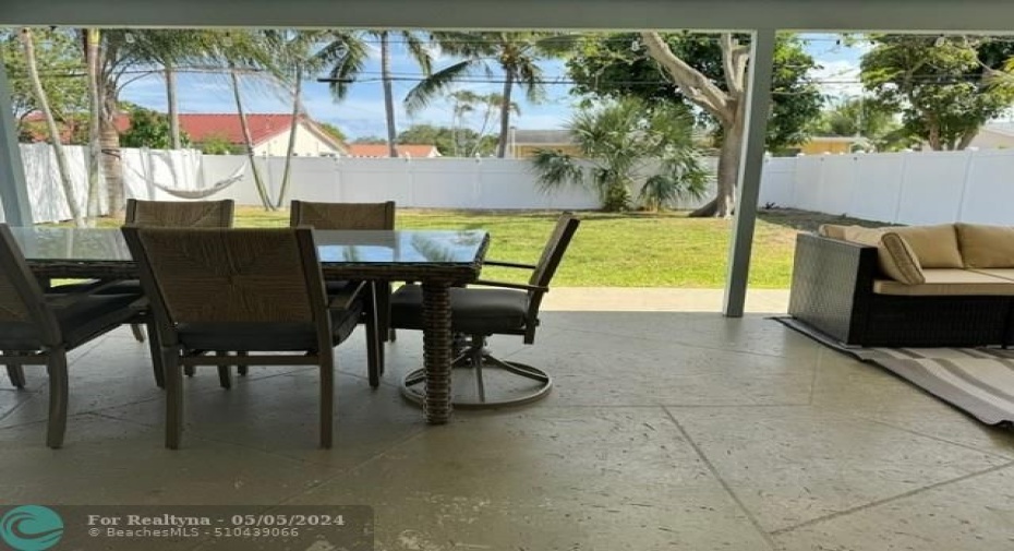Backyard patio