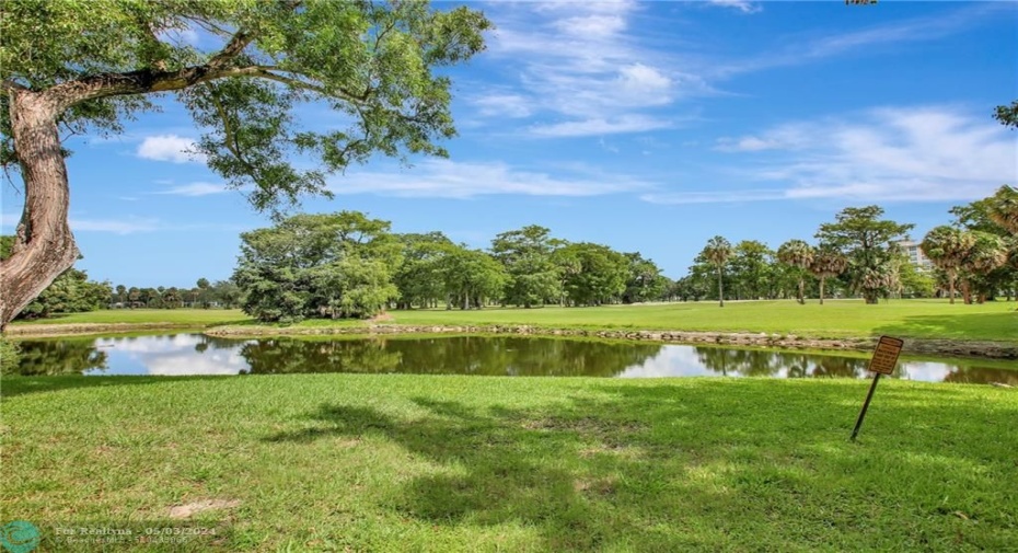 Tranquil golf and lagoon view