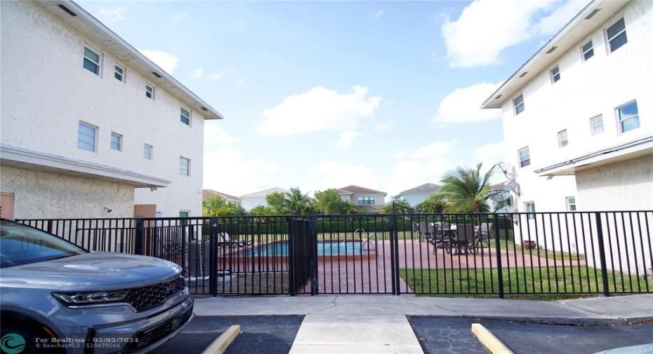 pool is walking distance from residence
