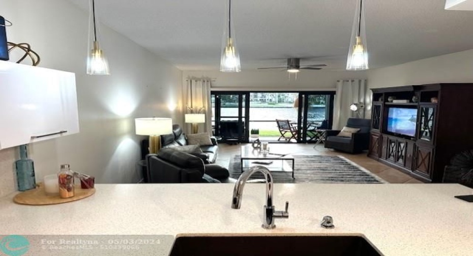 View from Kitchen to Living Room