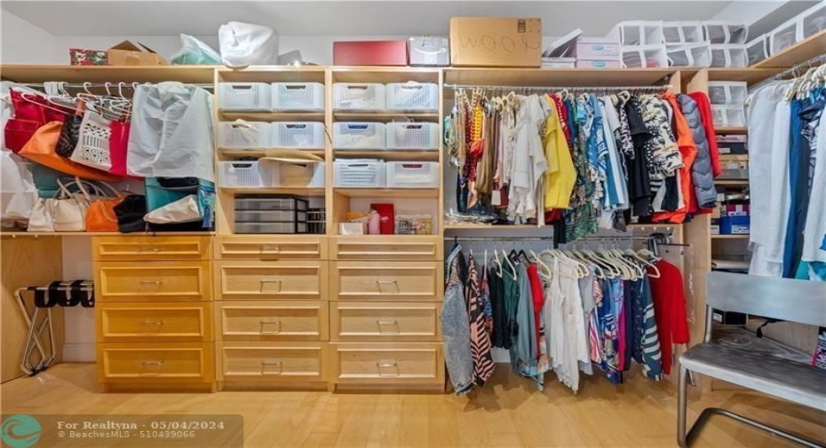 Master bedroom closet