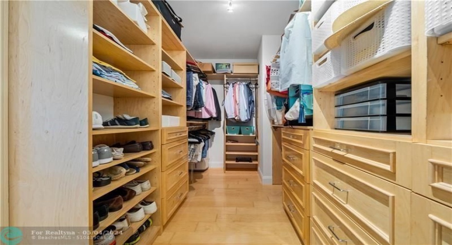 Master bedroom closet