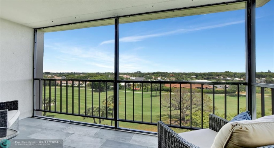 Screened patio view