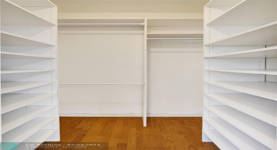 Master bedroom closet.