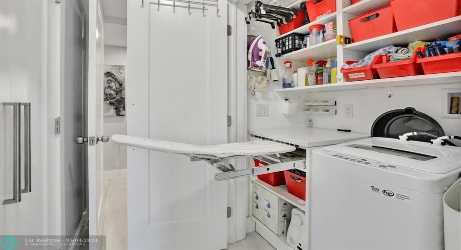 Custom laundry room with washer