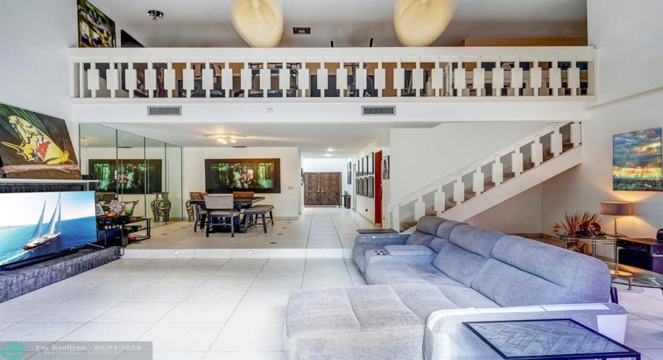 Gorgeous family room with lots of natural light