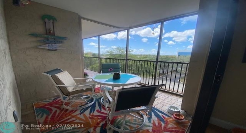 Balcony breakfast area next to Kitchen