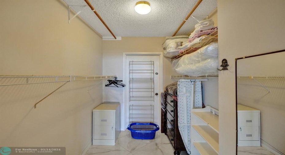 huge walk in closet