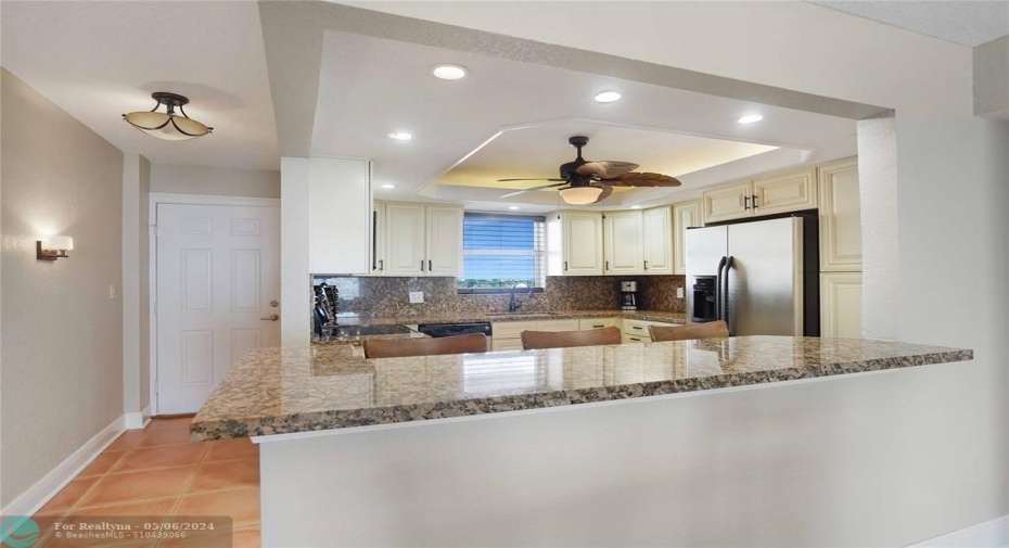 window with Intracoastal views from the kitchen