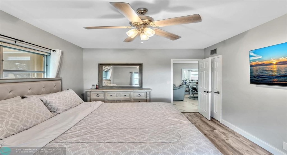Gorgeous Master Bedroom with Double Windows
