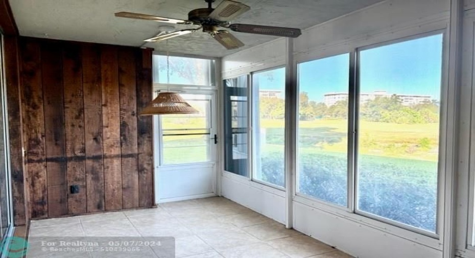 patio with windows
