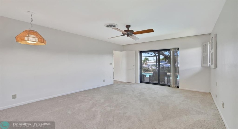 Expansive Pool & Waterway Facing Primary Suite