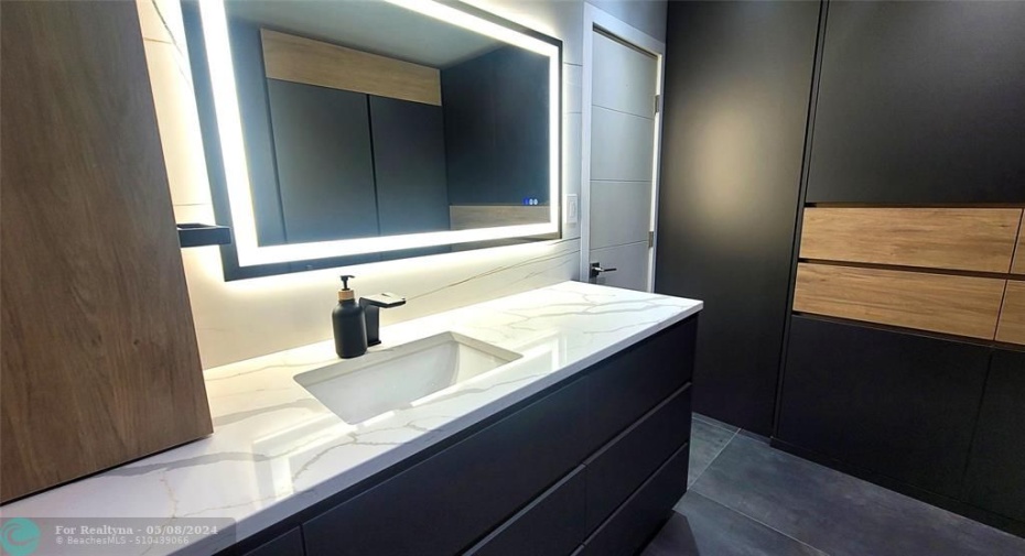 Custom Attached Cabinetry in Master Bath