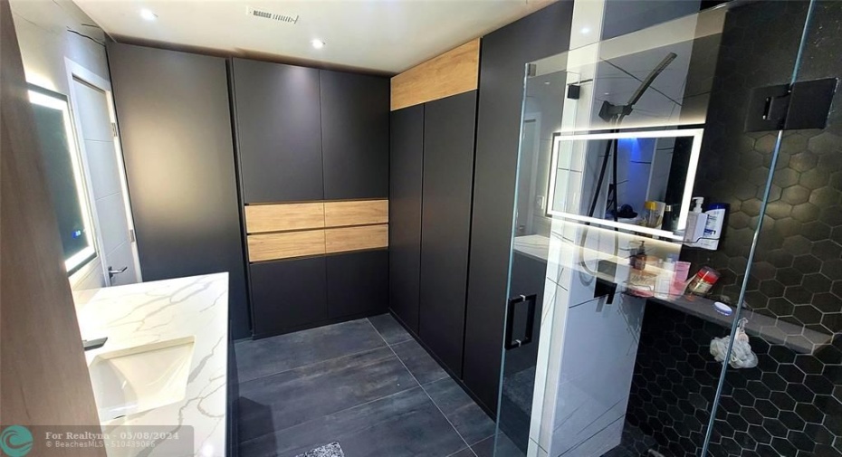 Custom Attached Cabinetry in Master Bath