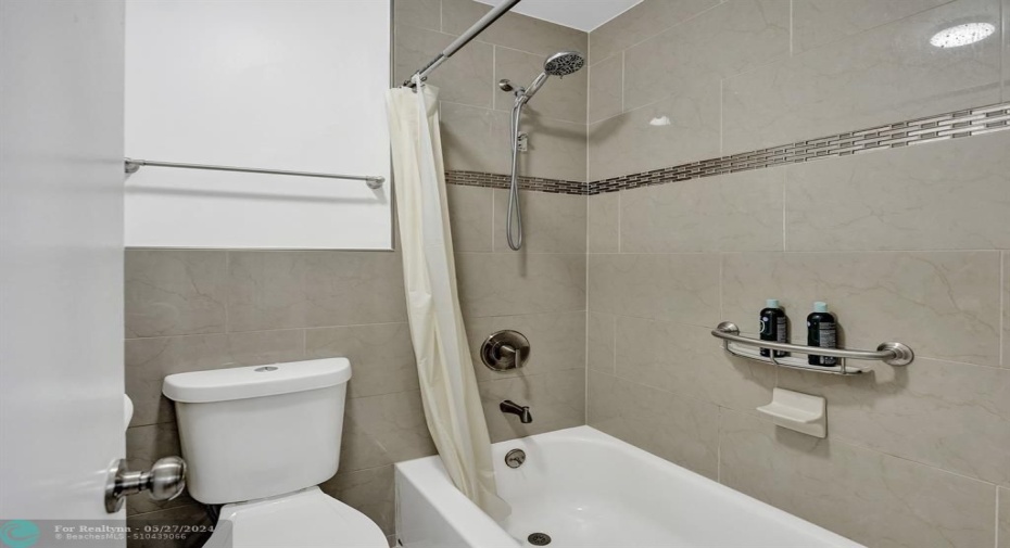 Master bathroom shower/tub combo
