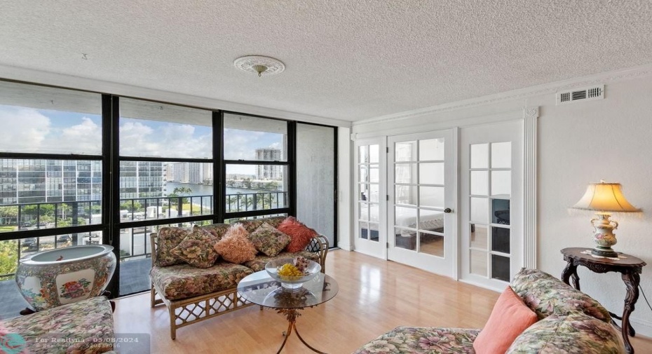 View of intracoastal from living room.