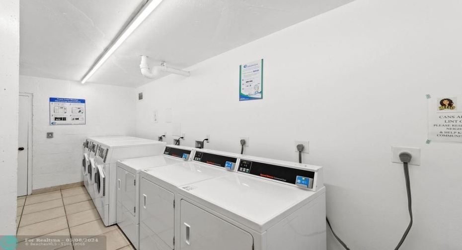 Laundry room on the same floor.