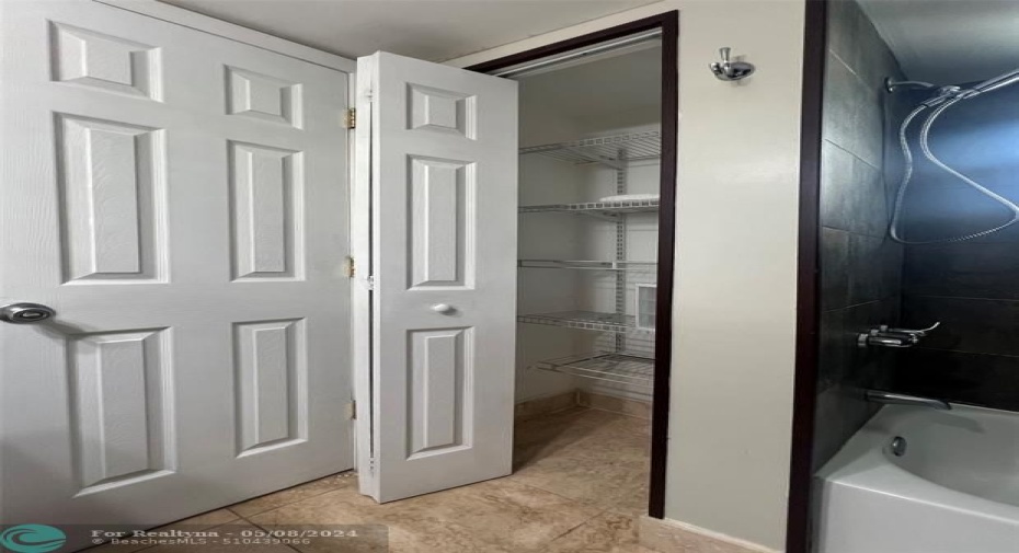 Linen closet in master bath