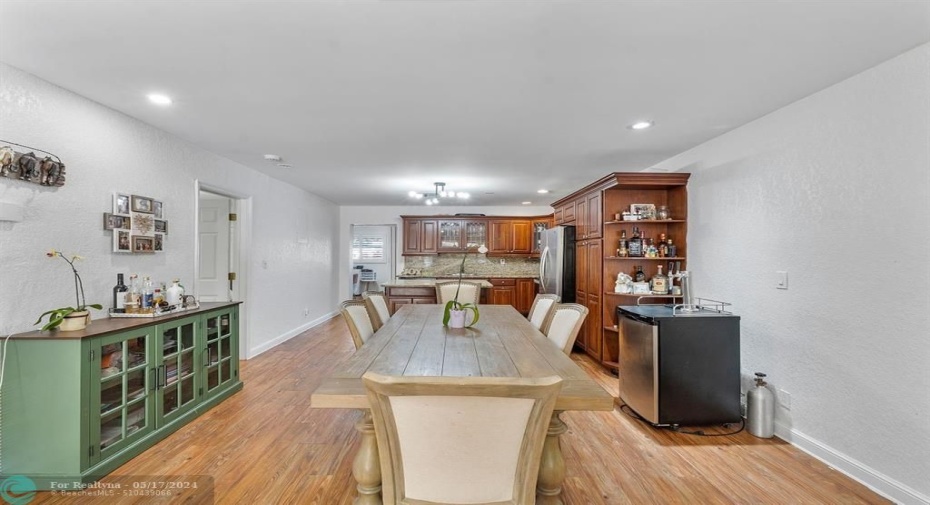 Luxury vinal planking consistent throughout the home!