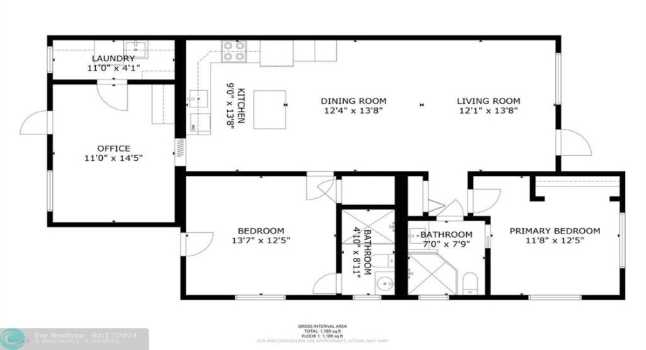 FLOORPLAN for 5122 NE 22nd Avenue-Left Unit
