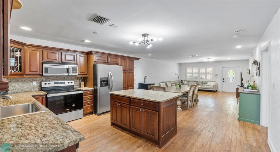 ,Updated kitchen with island and plenty of storage!