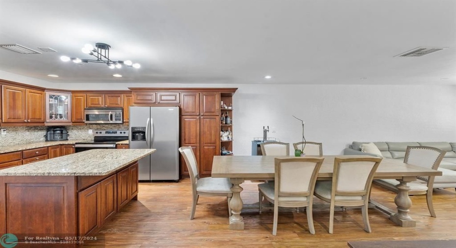 Kitchen opens to living area-perfect for entertaining!