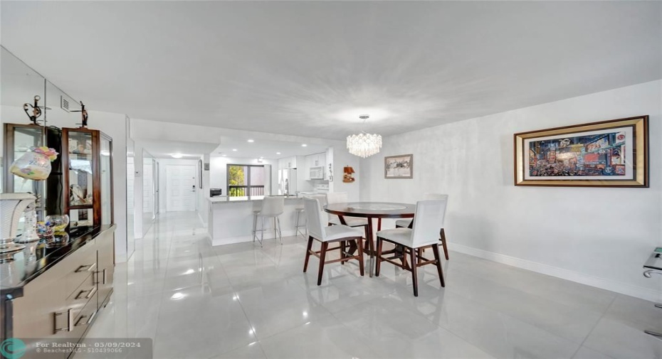 Dining Room & Open Kitchen Counter