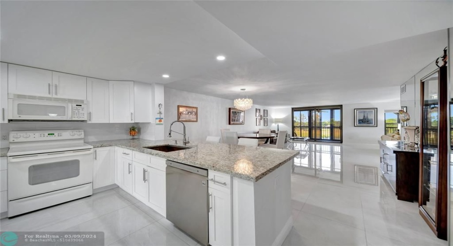 Spacious Open Kitchen, Dining Room & Living Room
