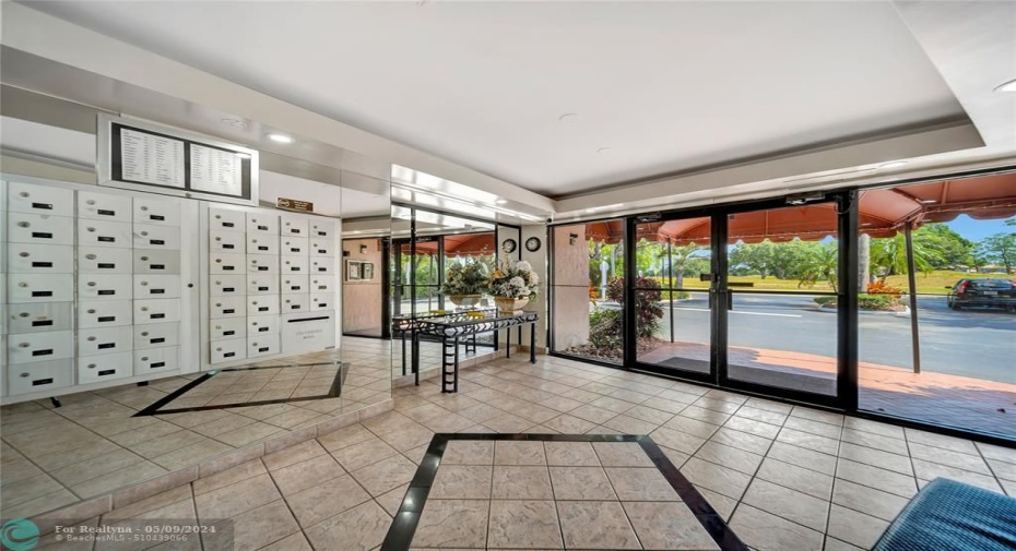 Lobby with Electronic Entry System
